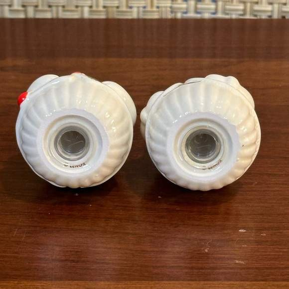 🎄🌟HP🌟VTG Lenox Holiday Bears Salt & Pepper Shakers Porcelain Hand Painted - Picture 11 of 12